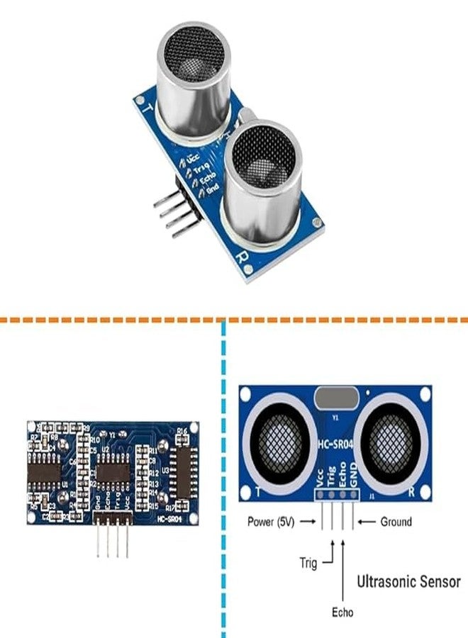 TESTIN ELECTRONICS Robotics NodeMCU ESP8266 Development Board Kit with Ultrasonic Sensor Module, SG90 Servo Motor, Jumper Wires project kit dor experiment students - Image 5